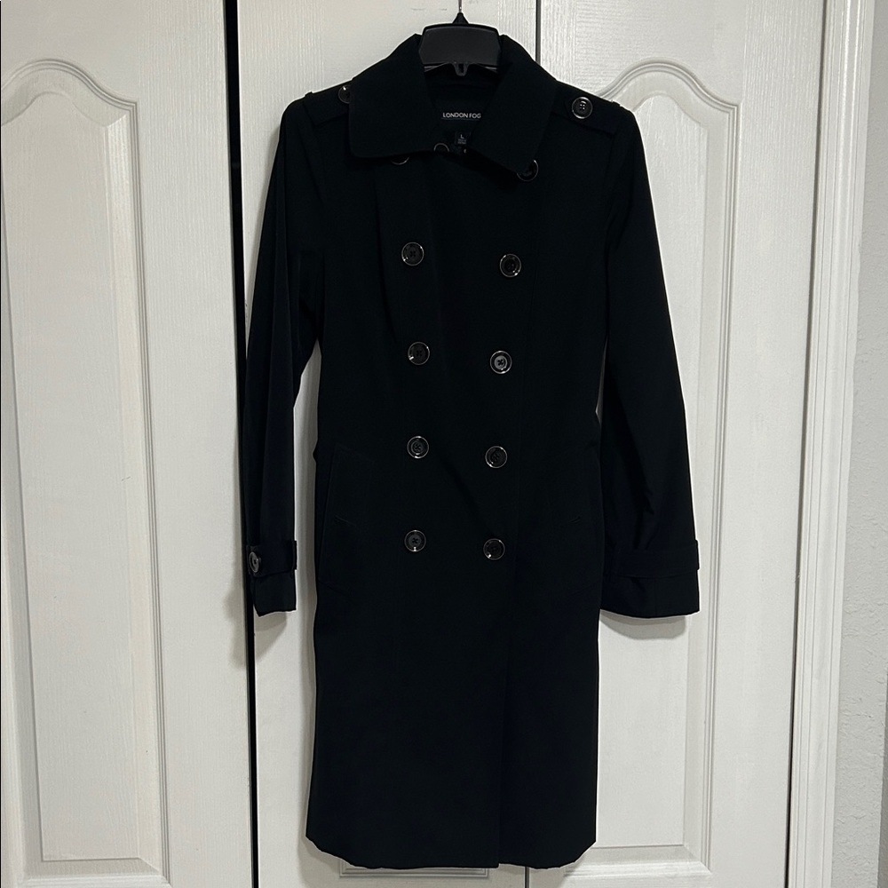 London Fog Black and Charcoal Coat
